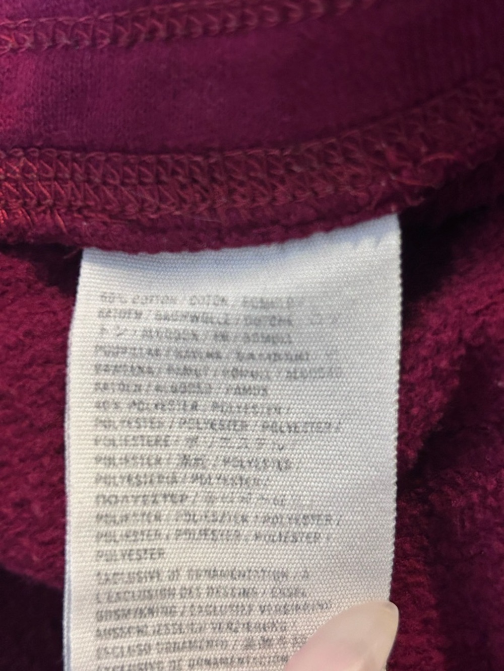 Hollister Burgundy Jogger Sweatpants with White Logo Graphic Medium - Picture 3 of 8